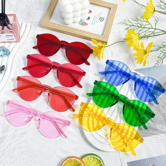 18 Pack Colored Rimless Sunglasses Party Glasses Unisex Adult Women main image 6